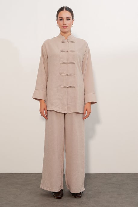 2-teiliges Oversized-Hemd-Hosen-Set - Image 3