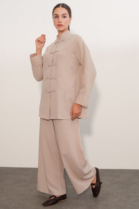 2-teiliges Oversized-Hemd-Hosen-Set - Image 4