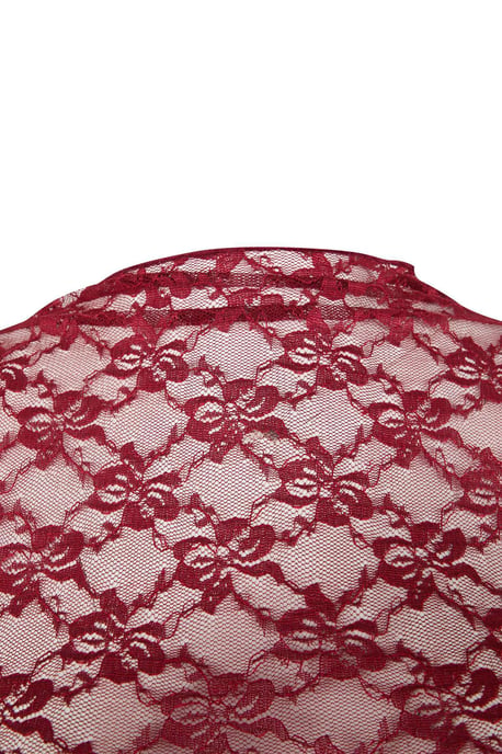 Trendyol Curve Damen Bordeaux Einfarbig Ärmellos Tailliert Große Größen Blusen - Image 4