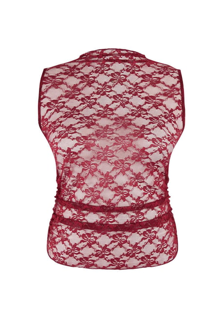 Trendyol Curve Damen Bordeaux Einfarbig Ärmellos Tailliert Große Größen Blusen - Image 5
