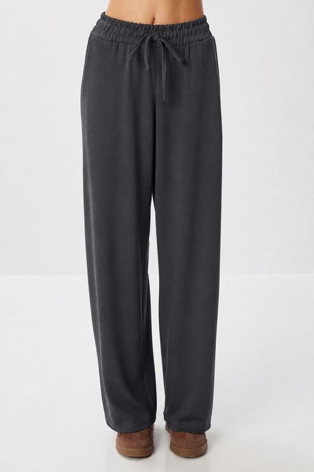 Wide Leg Zweiteiliges Set mit Bluse mit Rundhalsausschnitt - Image 5