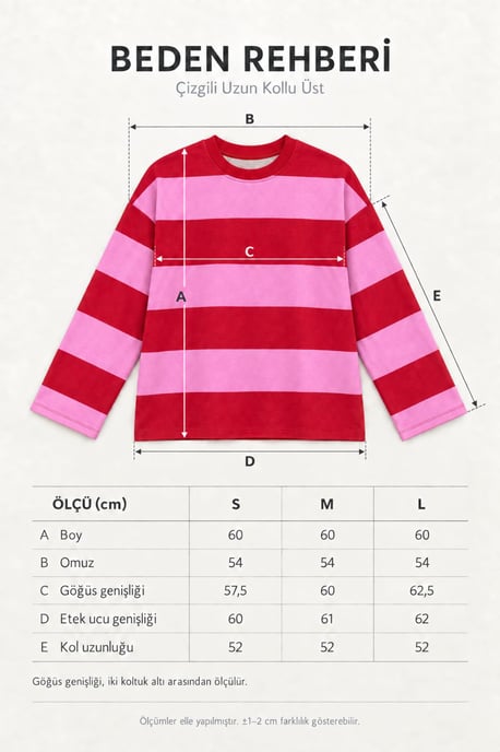 Bipantolon Damen Oversized Sweatshirt mit Streifen und Rundhalsausschnitt - Image 6