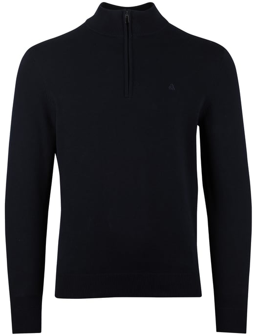 Scotland Blue Pullover Half-Zip Marineblau Normale Passform 100% Baumwolle - Image 3