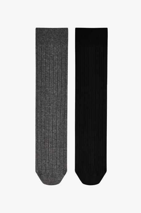 Cool Gerippte Jacquard-Crew-Socken im 2er-Pack - Image 1