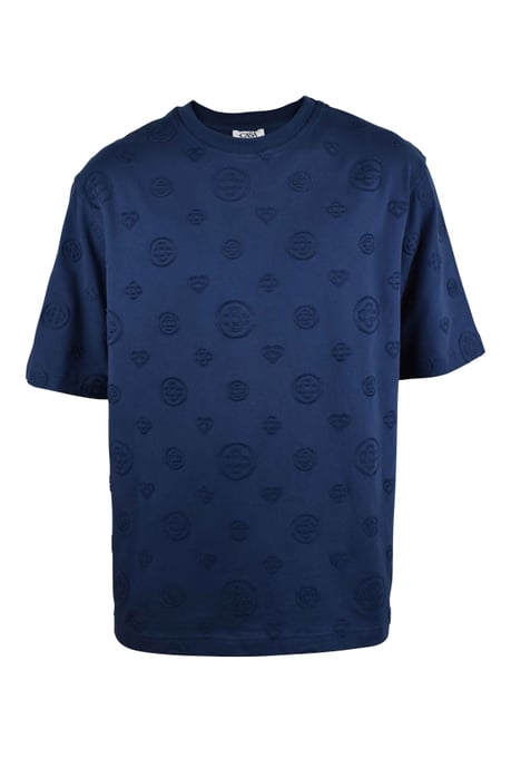 Casablanca Oversize-T-Shirt mit Monogramm Blau - Image 1