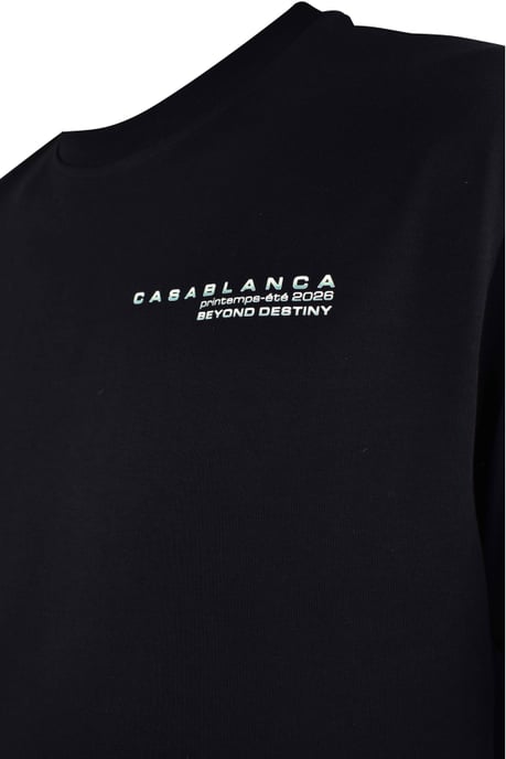 Casablanca Glitch Orchid Oversize-T-Shirt Schwarz - Image 3