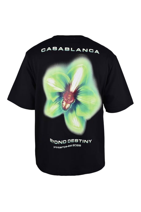 Casablanca Glitch Orchid Oversize-T-Shirt Schwarz - Image 4