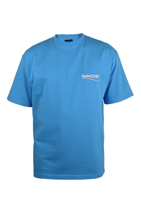 Balenciaga T-Shirt in weiter Passform Blau - Image 1