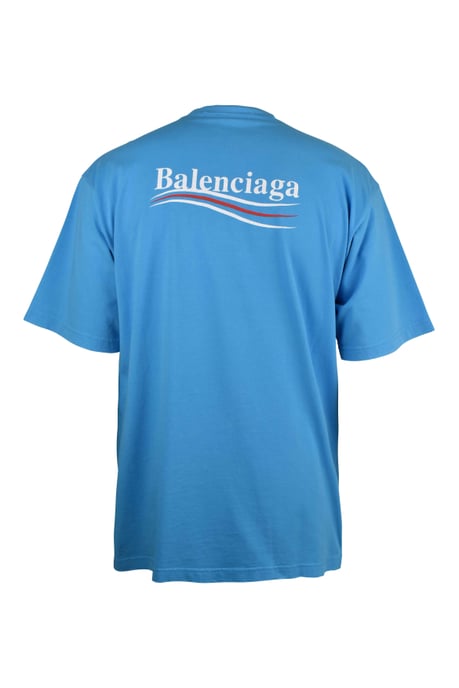 Balenciaga T-Shirt in weiter Passform Blau - Image 2