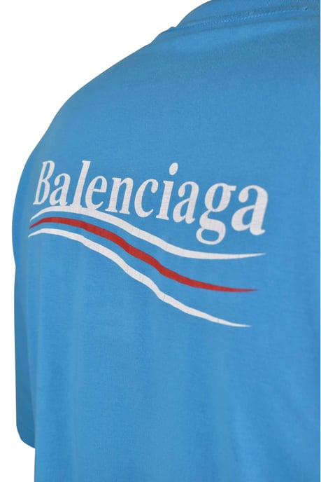 Balenciaga T-Shirt in weiter Passform Blau - Image 3