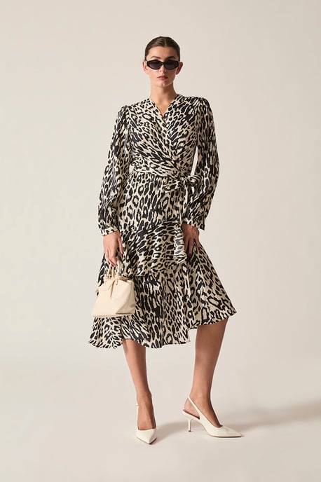 Leopardenprint-Wickel-Midikleid - Image 4