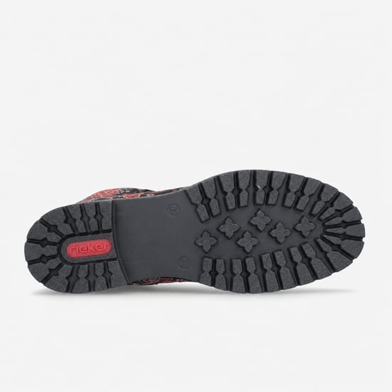 Rieker 72617 Damen-Stiefeletten Schwarz Blumenmuster - Image 5