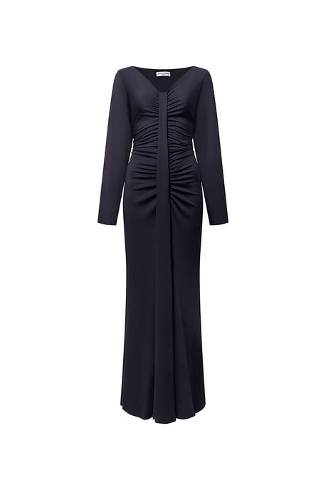 Sculpted Marineblaues Maxikleid - Image 5