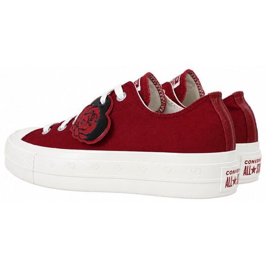 Converse Chuck Taylor Lift OX Damen Rote Plimsolls - Image 3