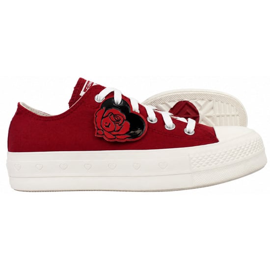 Converse Chuck Taylor Lift OX Damen Rote Plimsolls - Image 4