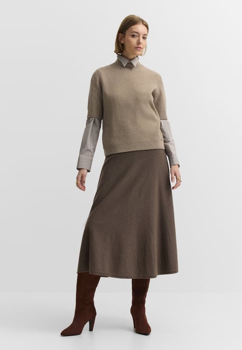 Bugatti Damen Rock Wollmix Kaschmir A-Linie - Image 3