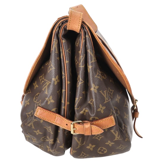 Louis Vuitton Saumur 35 Messenger Bag aus braunem beschichtetem Canvas - Image 2