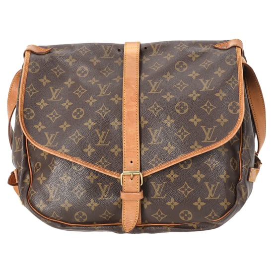 Louis Vuitton Saumur 35 Messenger Bag aus braunem beschichtetem Canvas - Image 3