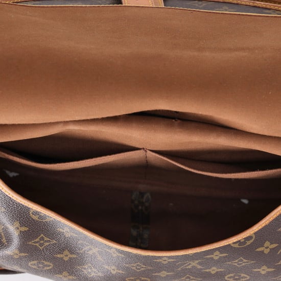 Louis Vuitton Saumur 35 Messenger Bag aus braunem beschichtetem Canvas - Image 6