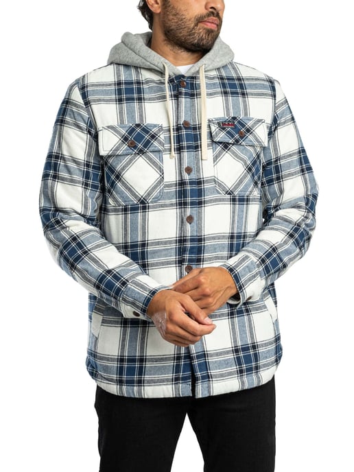Superdry Borg-Gefüttertes Kapuzenhemd, Weiß - Image 2