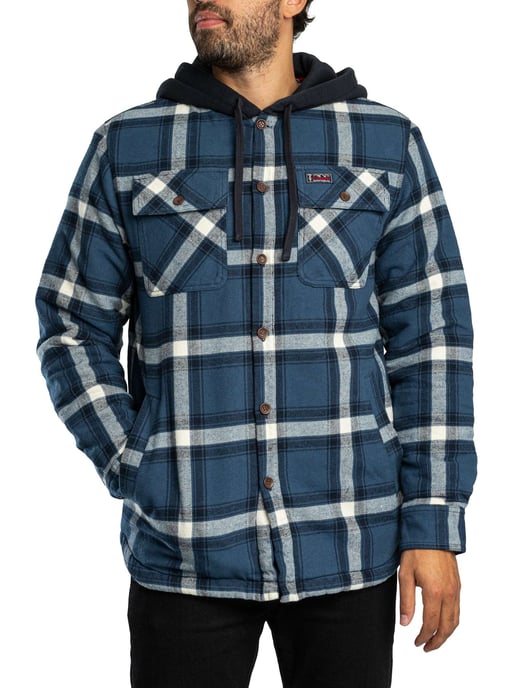 Superdry Borg-Gefüttertes Kapuzenhemd, Blau - Image 2
