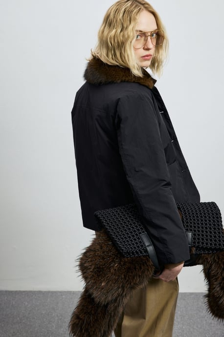 LUFIAN Damen Wattierte Jacke mit Abnehmbarem Kunstfellkragen - Image 4