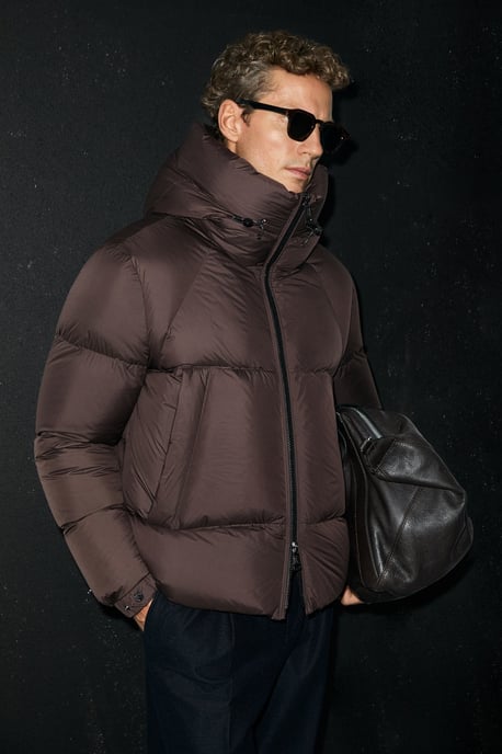 LUFIAN Herren Pufferjacke mit Kapuze und Gänsedaunen - Image 2