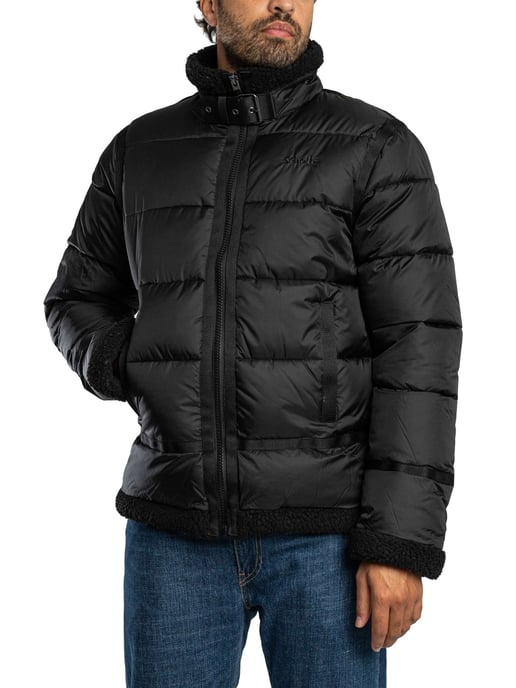 Schott Puffer Jacke, Schwarz - Image 2