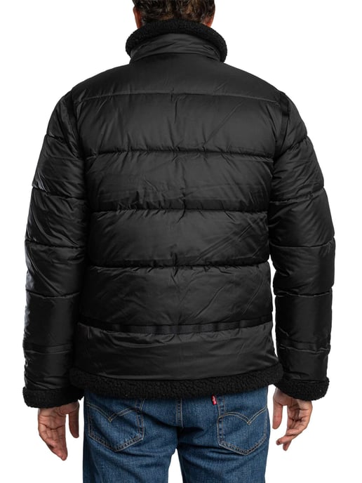 Schott Puffer Jacke, Schwarz - Image 3