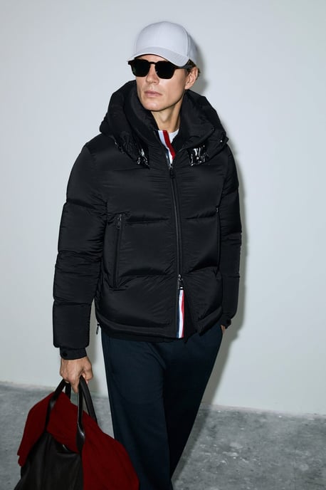 LUFIAN Herren Pufferjacke mit Gänsedaunen und Abnehmbarer Kapuze - Image 1