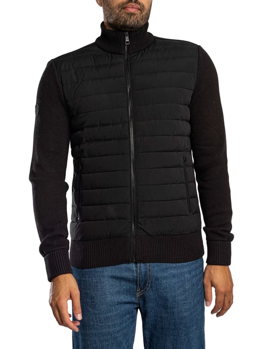 Superdry Cardigan-Hybridjacke, Schwarz - Image 2