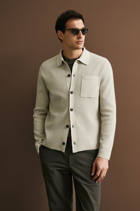 LUFIAN Herren Strickjacke mit Knopfleiste - Image 4