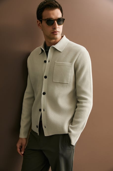 LUFIAN Herren Strickjacke mit Knopfleiste - Image 5