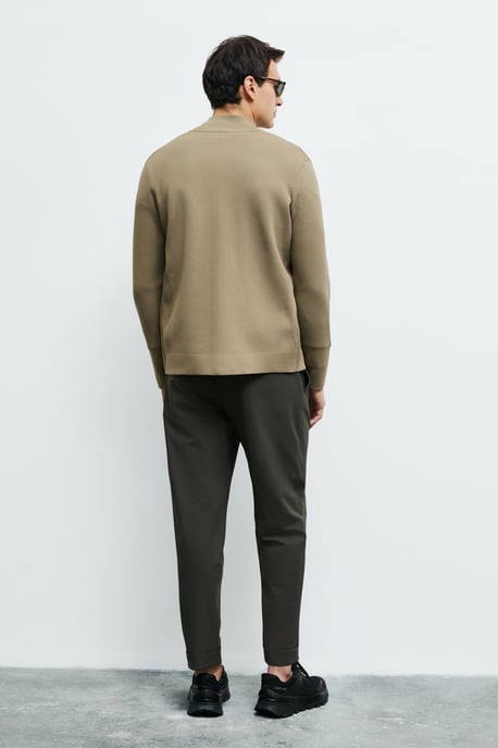 LUFIAN Herren Strickjacke mit Stehkragen und Zwei-Wege-Reißverschluss - Image 6