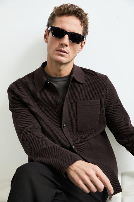 LUFIAN Herren Strickjacke mit Knopfleiste - Image 4