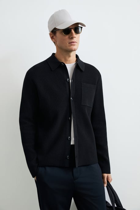 LUFIAN Herren Strickjacke mit Knopfleiste - Image 2