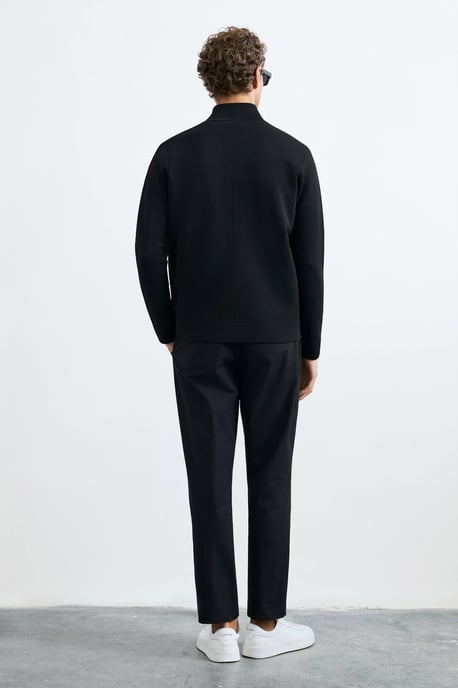 LUFIAN Herren Strickjacke mit Stehkragen und Zwei-Wege-Reißverschluss - Image 6