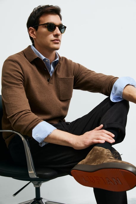 LUFIAN Herren Strick-Polopullover - Image 1