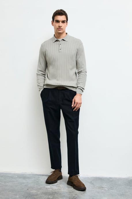 LUFIAN Herren Langarm-Polopullover - Image 2