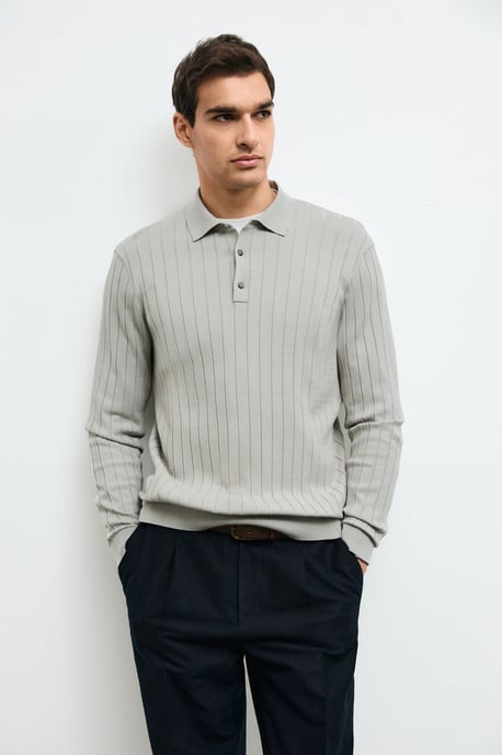 LUFIAN Herren Langarm-Polopullover - Image 3