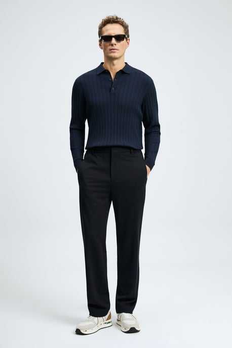 LUFIAN Herren Langarm-Polopullover - Image 2