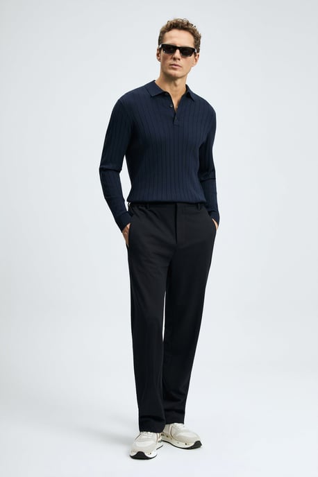 LUFIAN Herren Langarm-Polopullover - Image 3
