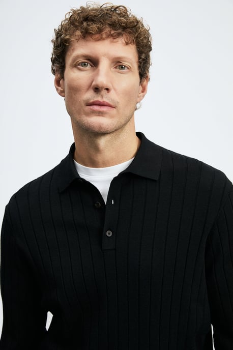 LUFIAN Herren Langarm-Polopullover - Image 2