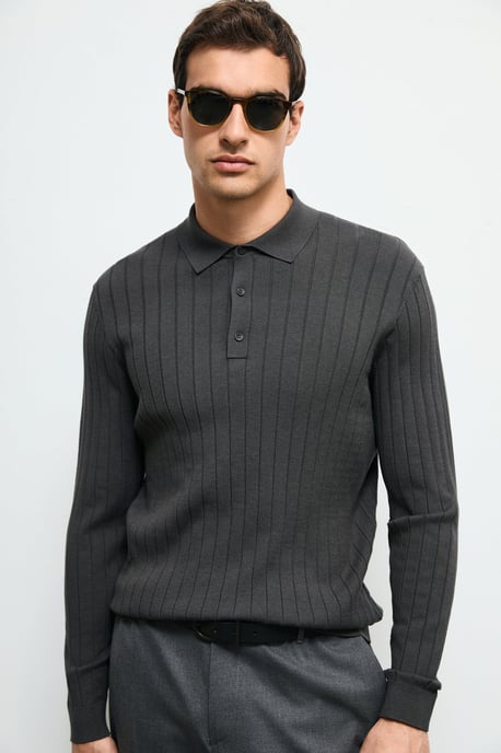 LUFIAN Herren Langarm-Polopullover - Image 2