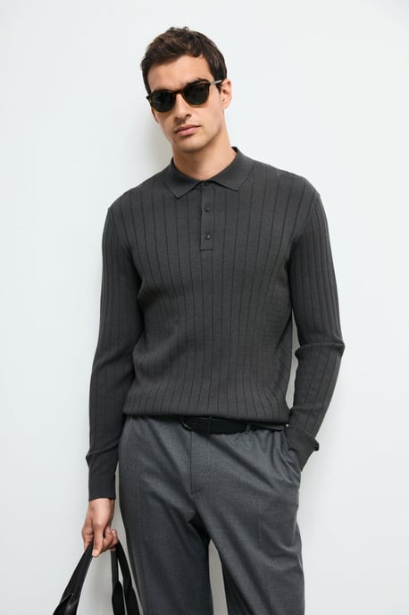 LUFIAN Herren Langarm-Polopullover - Image 6