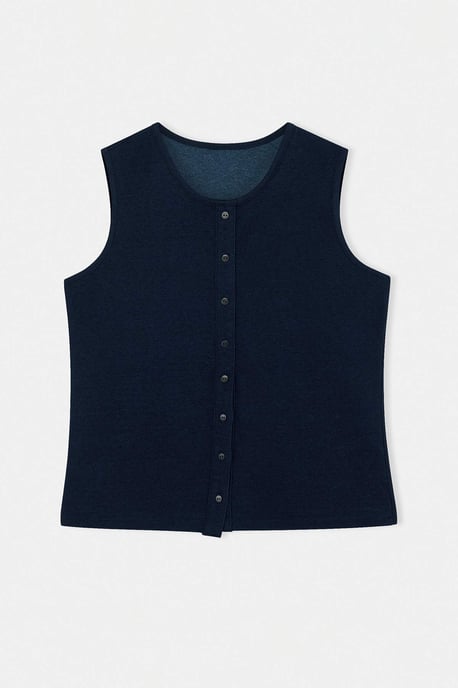 Trendyol Curve Damen Blau Einfarbig Ärmellos Tailliert Große Größen Blusen - Image 3