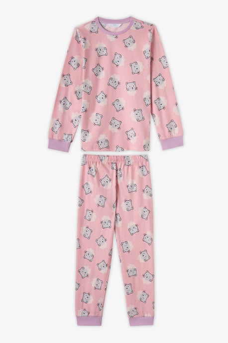 Penti Dainty Kitty Mädchen-Pyjama-Set aus Baumwolle mit langen Ärmeln - Image 2