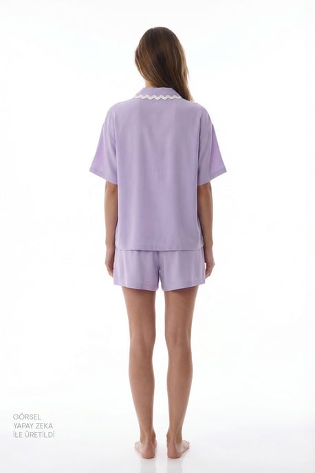 Penti Ella Spitzen-Pyjama-Set mit Kurzarm-Shorts - Image 2