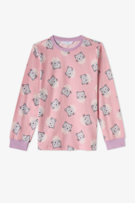 Penti Dainty Kitty Mädchen-Pyjama-Set aus Baumwolle mit langen Ärmeln - Image 3