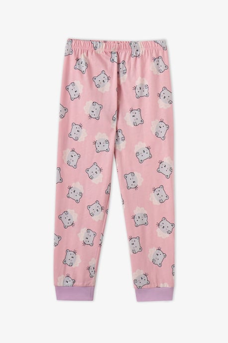 Penti Dainty Kitty Mädchen-Pyjama-Set aus Baumwolle mit langen Ärmeln - Image 4